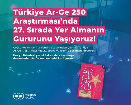 We are proud to be included in the list of companies with the highest R&D expenditures in Türkiye!